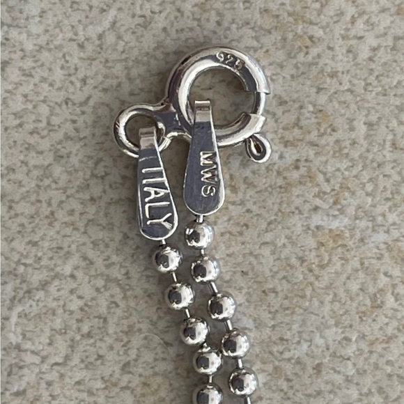 .925 Sterling Silver Photo Frame Pendant and Chain-Made in Italy - Picture 10 of 12